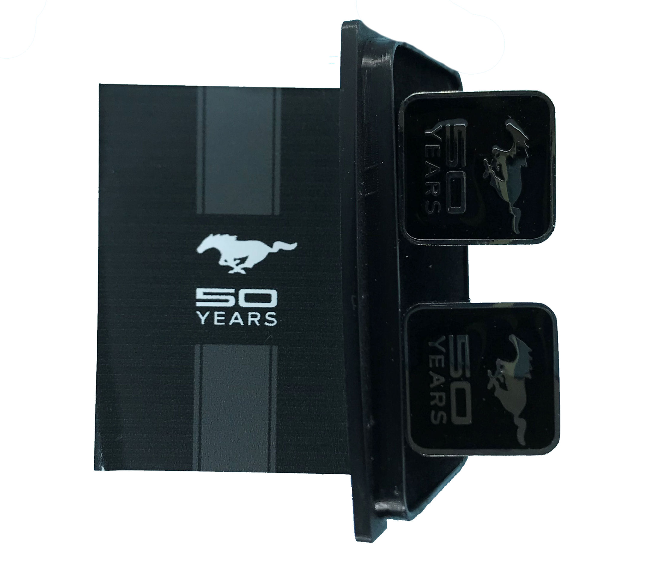 Ford Mustang 50th Anniversary Silver - Black Cuff Links